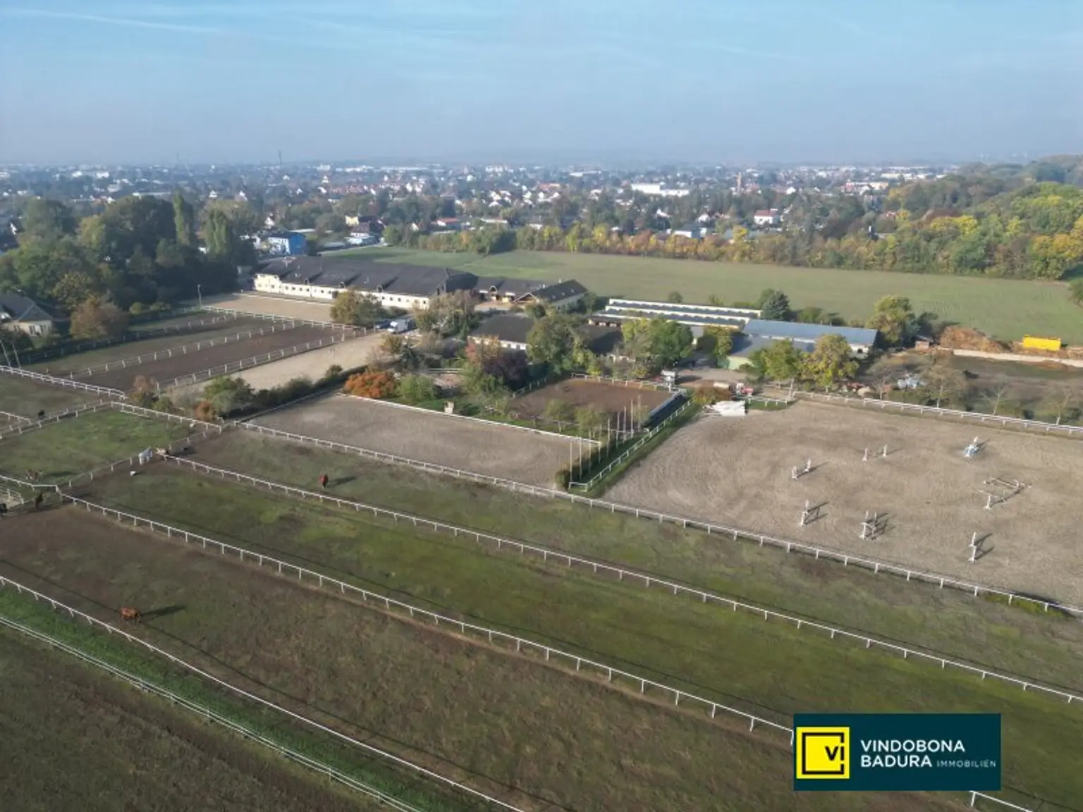 Exklusive Reitsportanlage vor den Toren Wiens – 145 Boxen | Reithallen | Reitplätze | Koppeln | Villa & Personalwohnungen