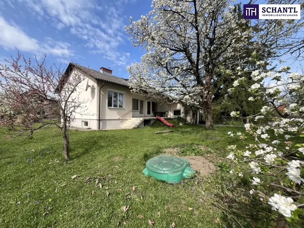 PLATZ zum WACHSEN – sanierungsbedürftiges Haus mit großem Garten und traumhaften Bäumen in Graz Liebenau! Bungalow mit Ausbaureserve!