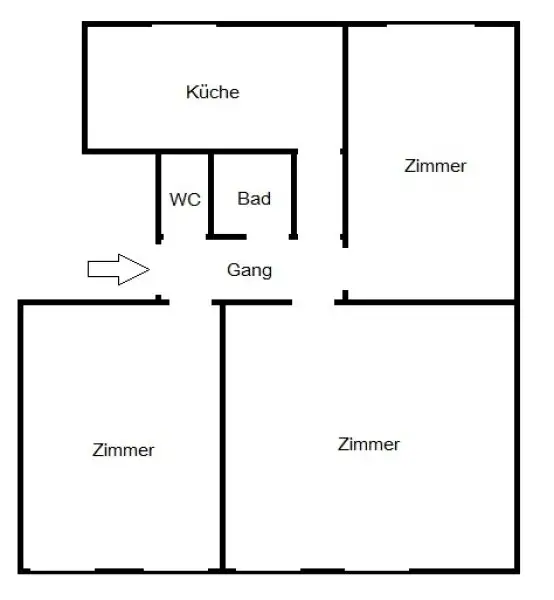 Sonnige, top renovierte 3-Zimmer Wohnung - Studenten willkommen