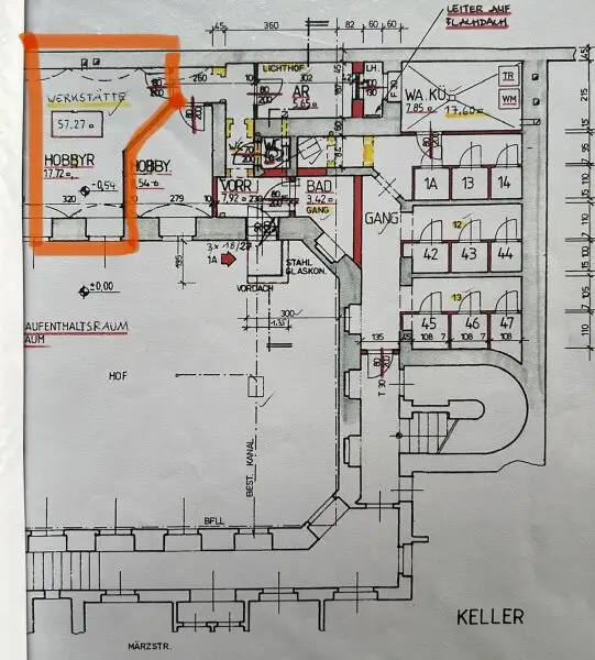 URBAN-HIDEAWAY: Teilrenovierte Souterrain - Werkstatt in Hoflage mit Gewölbedecke – Nähe Meiselmarkt