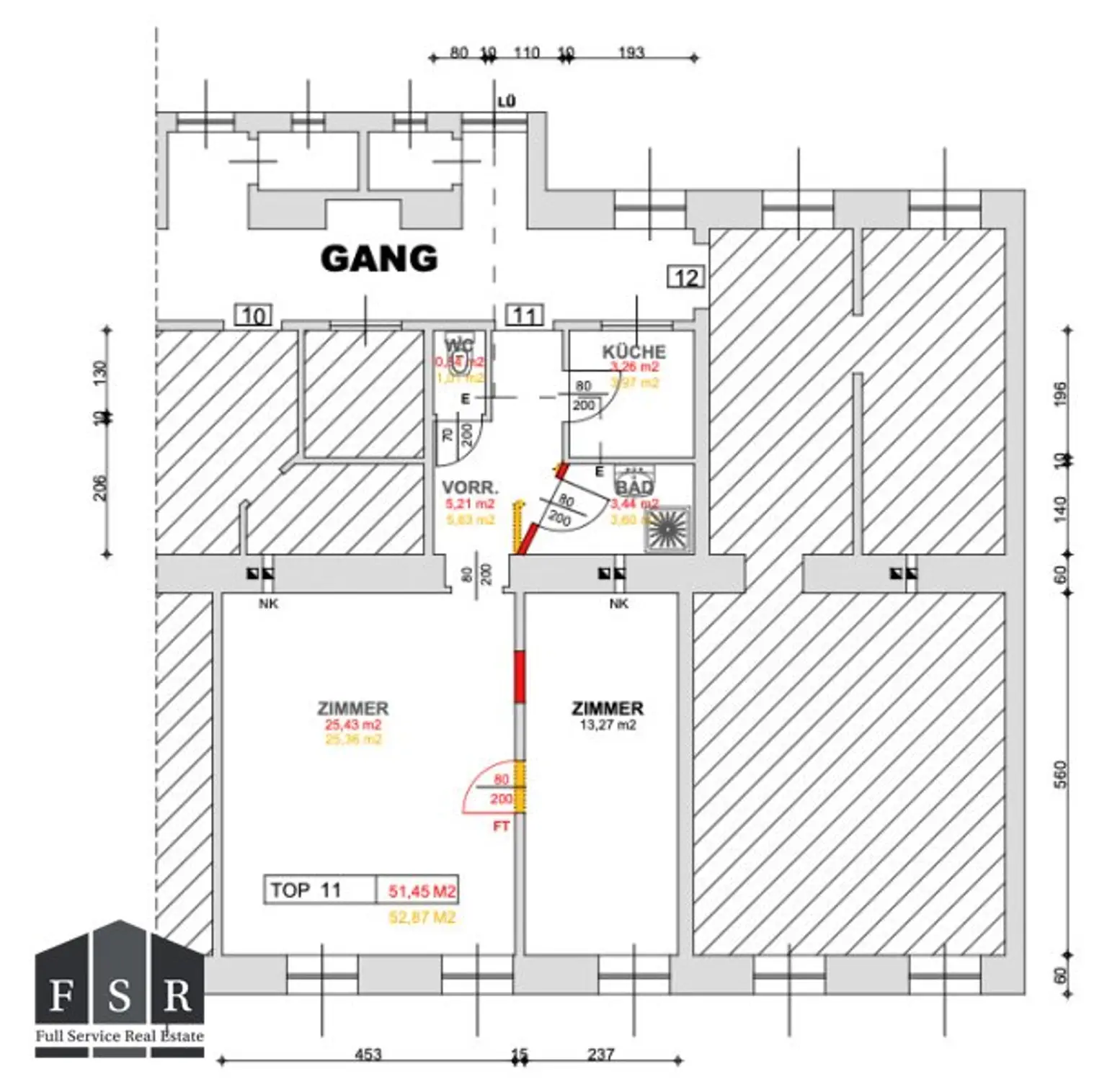 Helle 2,5 Zimmer Wohnung nahe Yppenplatz & Brunnenarkt - SANIERUNGSBEDÜRFTIG