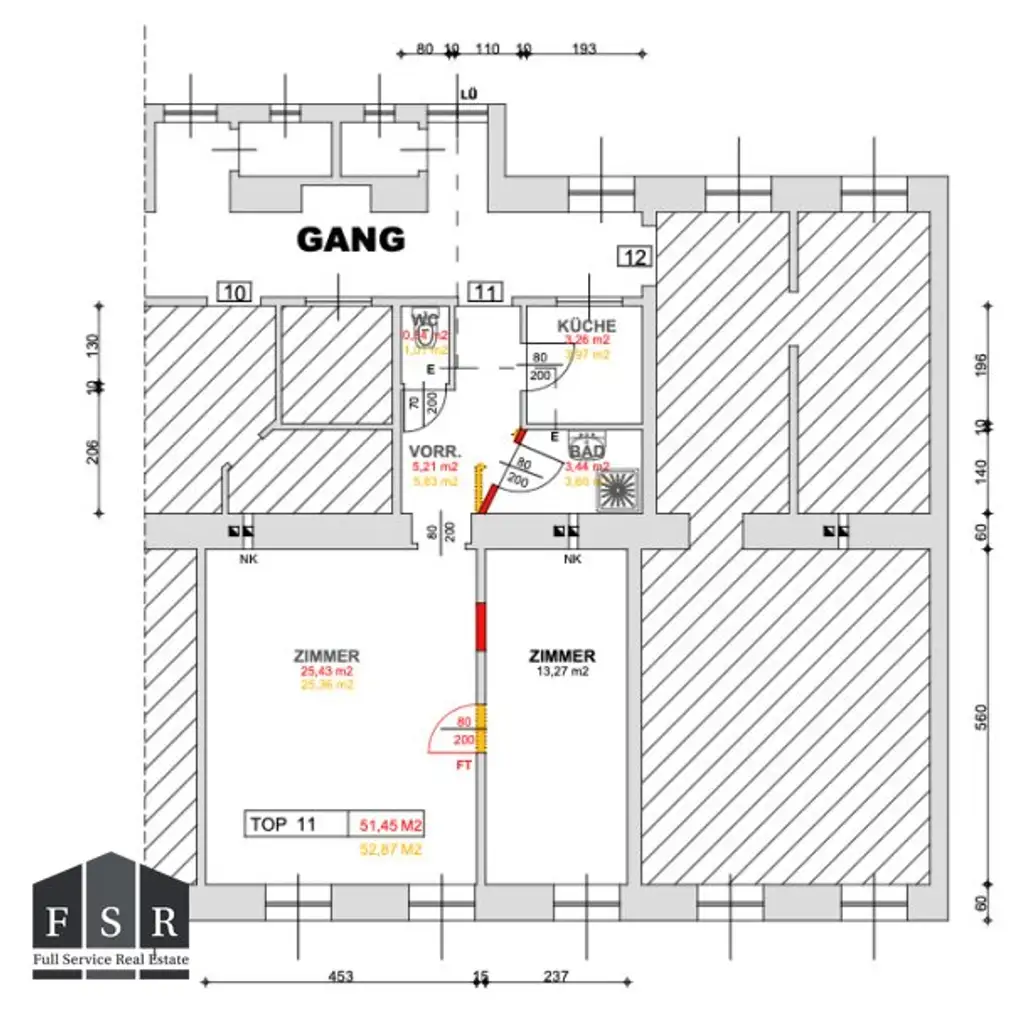 Helle 2,5 Zimmer Wohnung nahe Yppenplatz & Brunnenarkt - SANIERUNGSBEDÜRFTIG