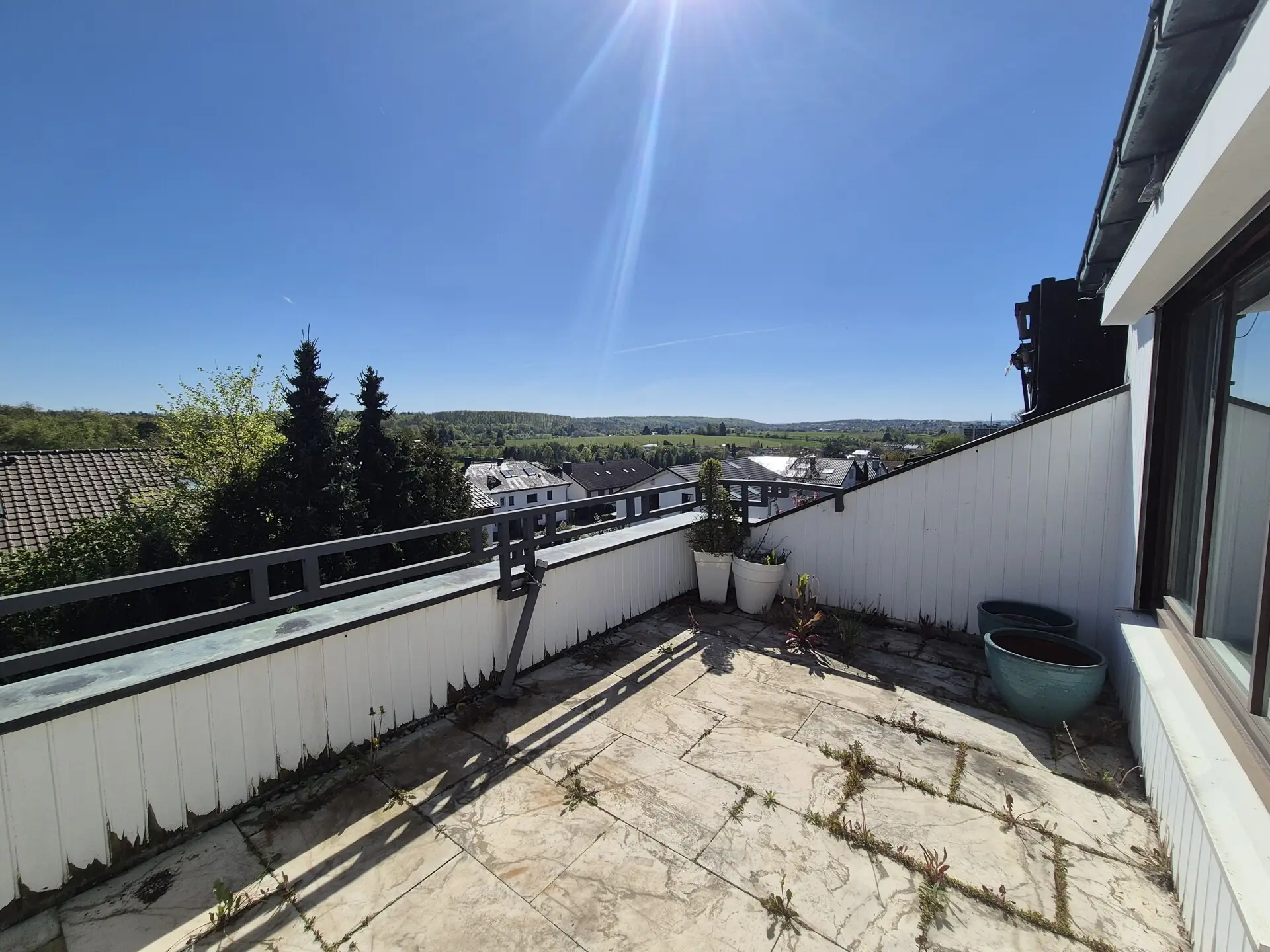 Aussicht Südbalkon Zimmer 4 Richtung Schönbuch