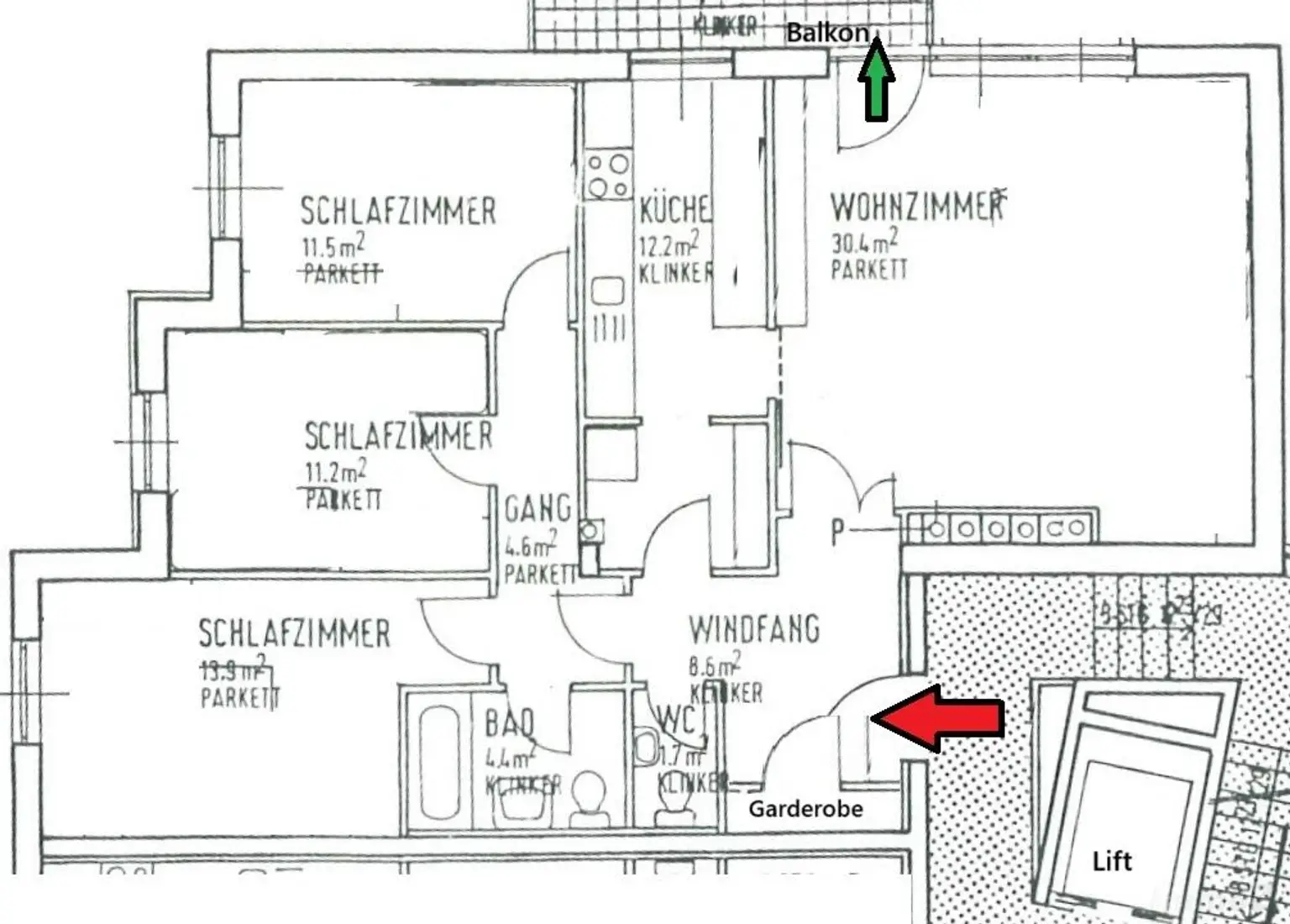 TOP LAGE GEIDORF: Barrierefreie 4 Zimmer Wohnung mit Balkon + Tiefgarage