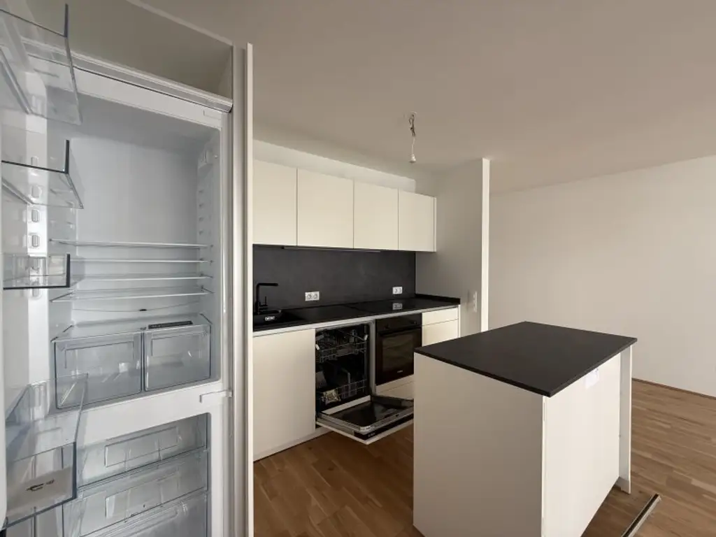 Erstbezug - 2 Zimmerwohnung I Nähe Donau I ca. 5,5m²  Balkon I hochwertige Küche I Tiefgarage I Fußbodenheizung I Fernwärme