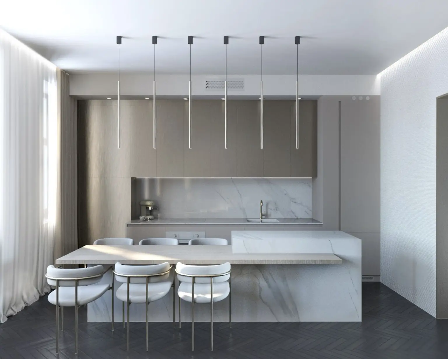 Exklusiver Altbau am Alsergrund: 3-Zimmer-Wohnung mit Terrasse und Designermöbel/-Küche
