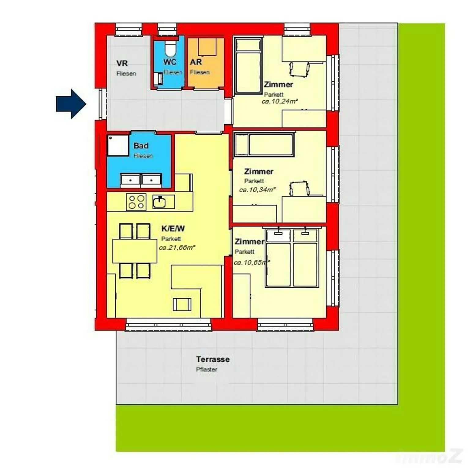Neubau Wohlfühloase in Graz-Wetzelsdorf - 4-Zimmer-Gartenwohnung ab Nov./Dez. 2026 zu verkaufen!