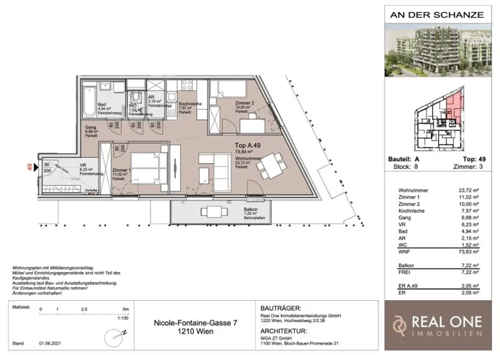PROVISIONSFREI - THE WATERFRONT CURIOSITY - ABSOLUTE SELTENHEIT – EIGENGRUND BEI DER ALTEN DONAU!