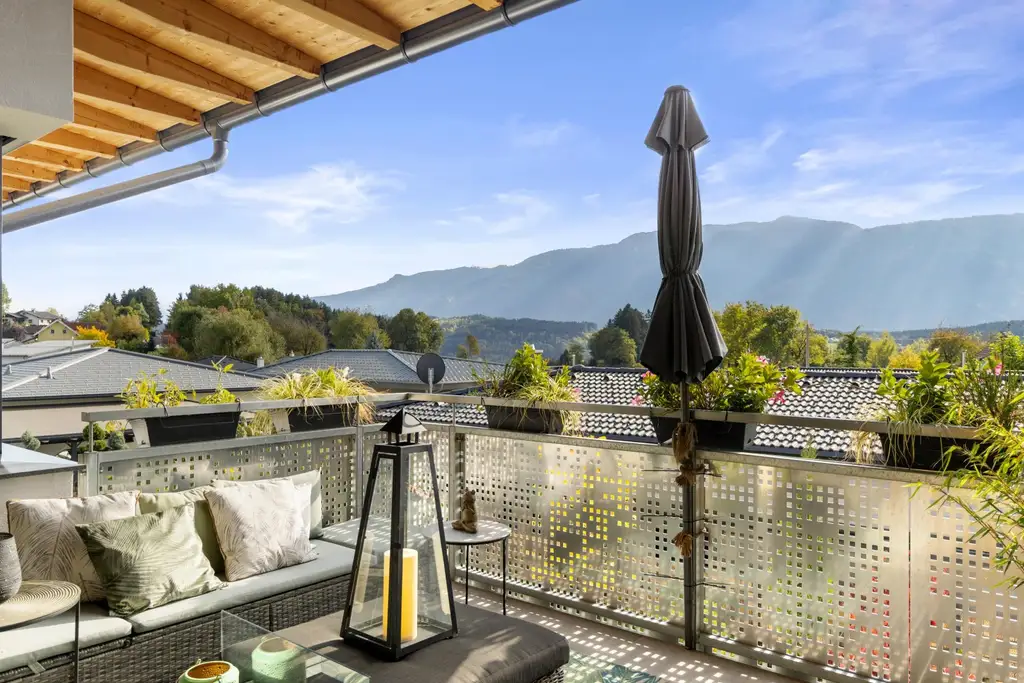 Exklusive Maisonette mit Gartenrefugium und Penthouse Panoramaterrasse - Minuten vom Millstätter See – Ihr Ort der Ruhe, Kraft und Lebensfreude