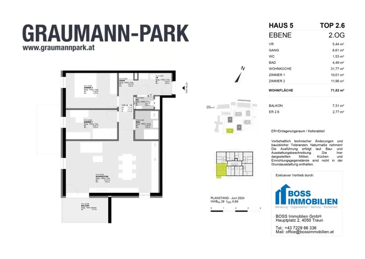 Wohnen im Park:  Neue 3-Raum Eigentumswohnung mit Kühlung direkt im Stadtzentrum