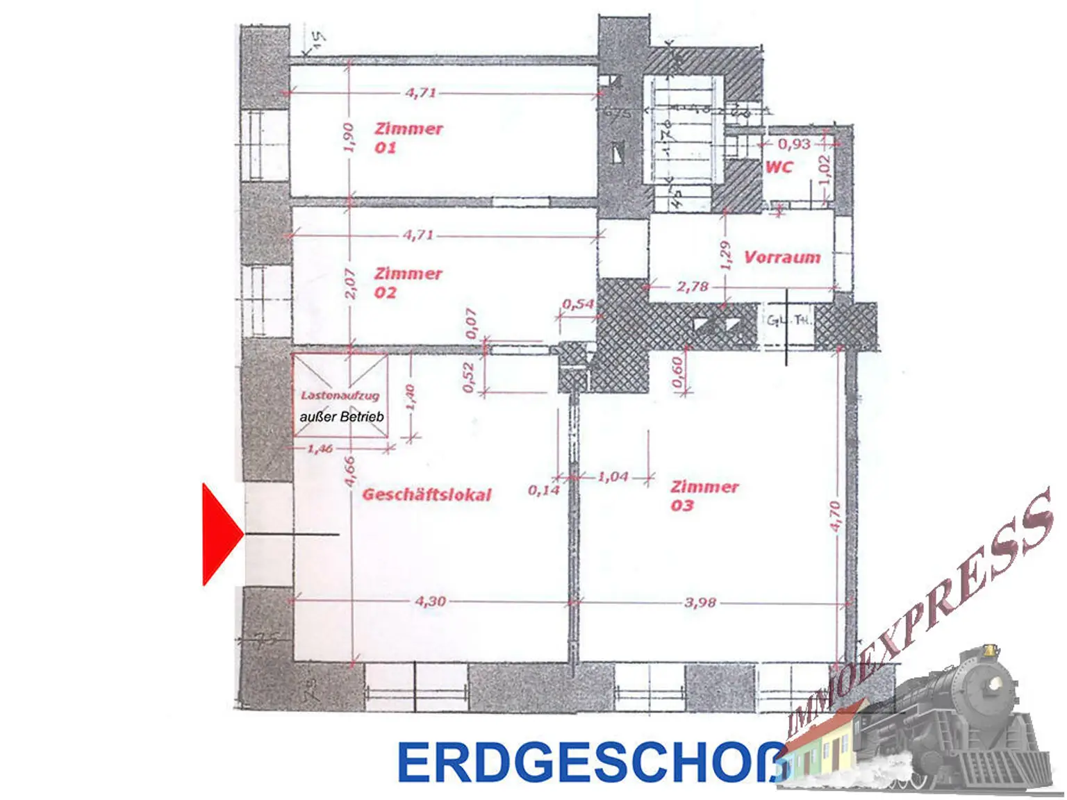 HERZGASSE nahe Quellenstraße  =  Geschäftslokal nur für LAGERZWECKE