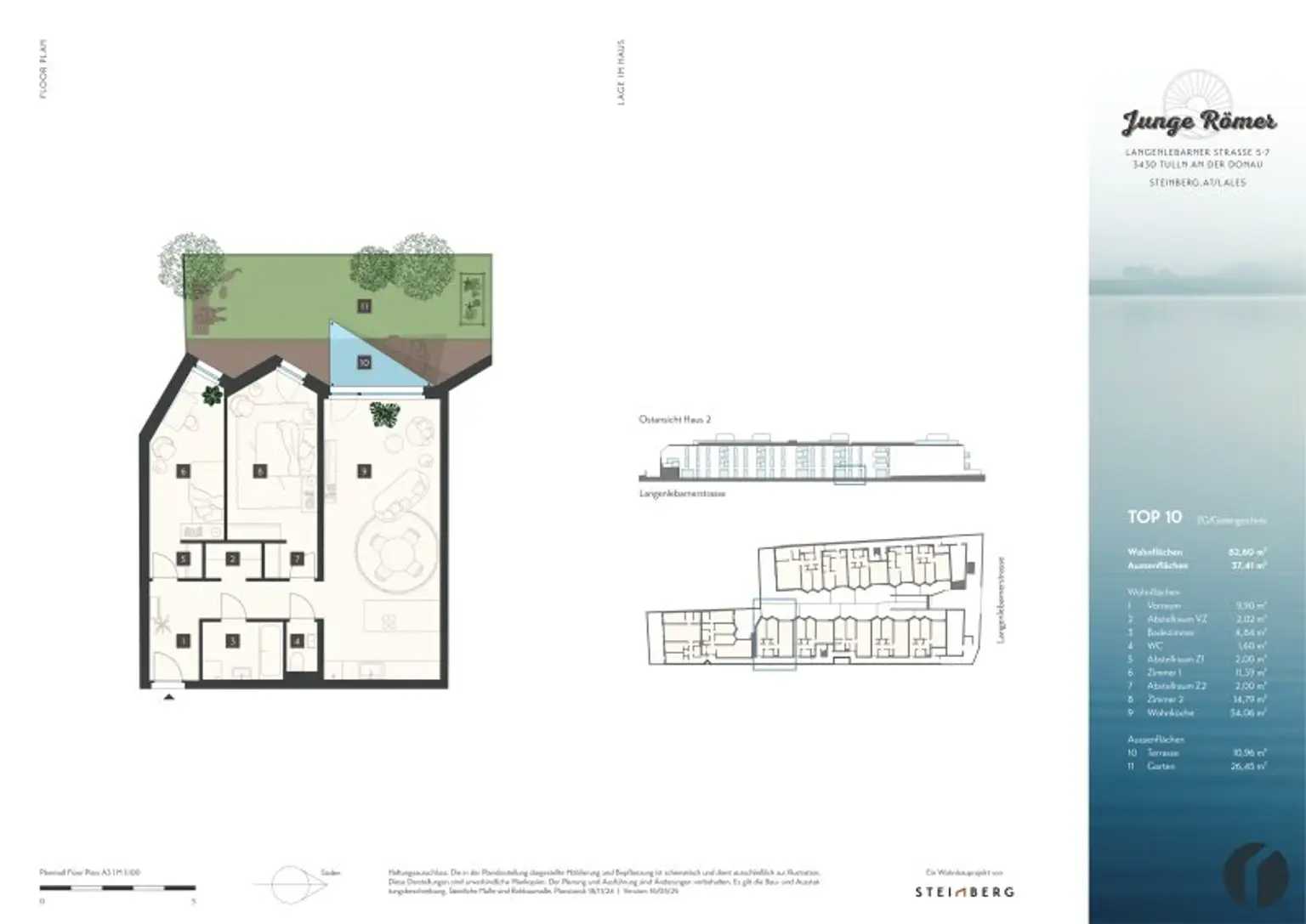 3 Zimmer Gartenwohnung Nähe Donaulände, Zentrum