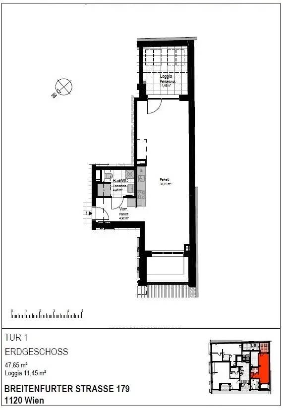 Wunderbare, moderne 1-Zimmer-Wohnung mit Loggia – 
Erstbezug in guter Lage des 12. Bezirks!
