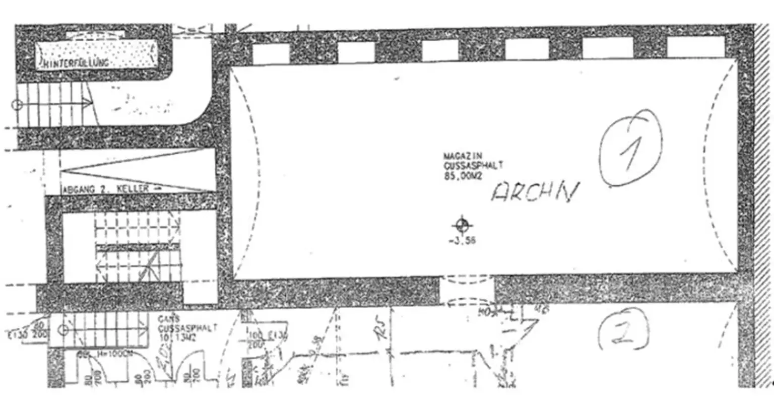 ESSLINGGASSE, BÖRSE-NÄHE, 85 m2 Lagerraum, Stromanschluss, Belüftung, Kellergeschoß ohne Aufzug