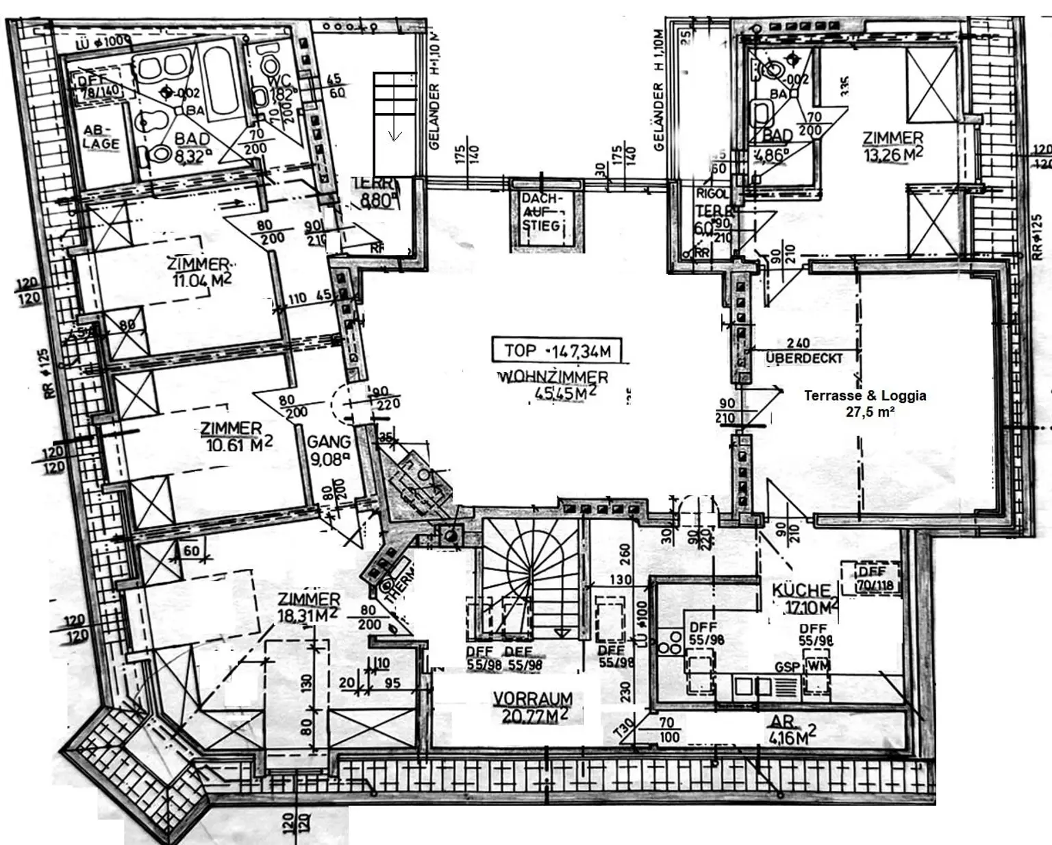 Dachterrassenwohnung nähe Saarplatz (ohne Lift)