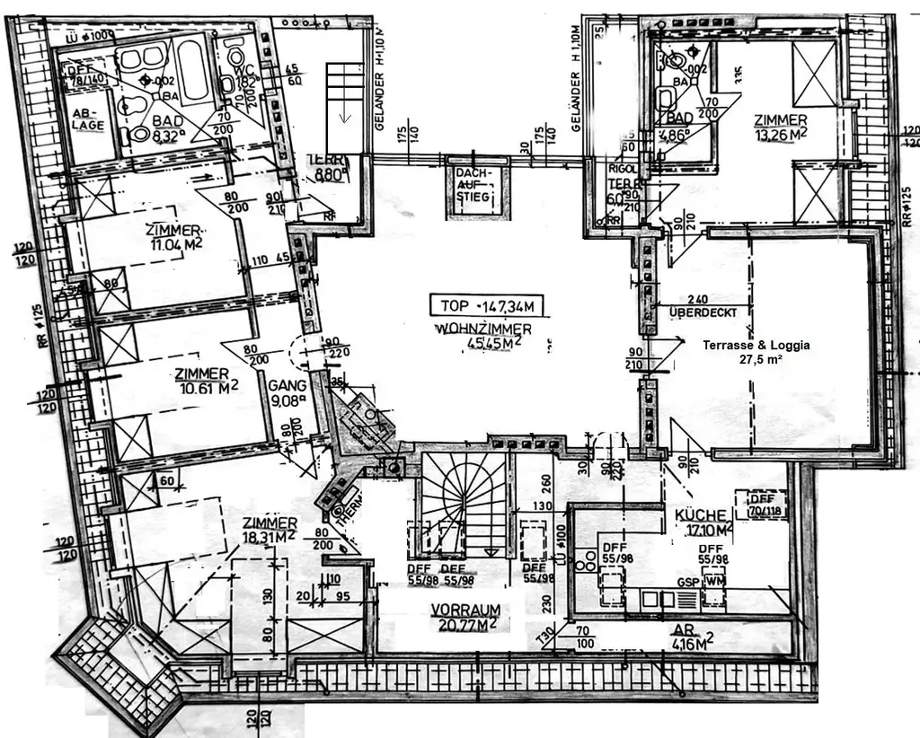 Dachterrassenwohnung nähe Saarplatz (ohne Lift)