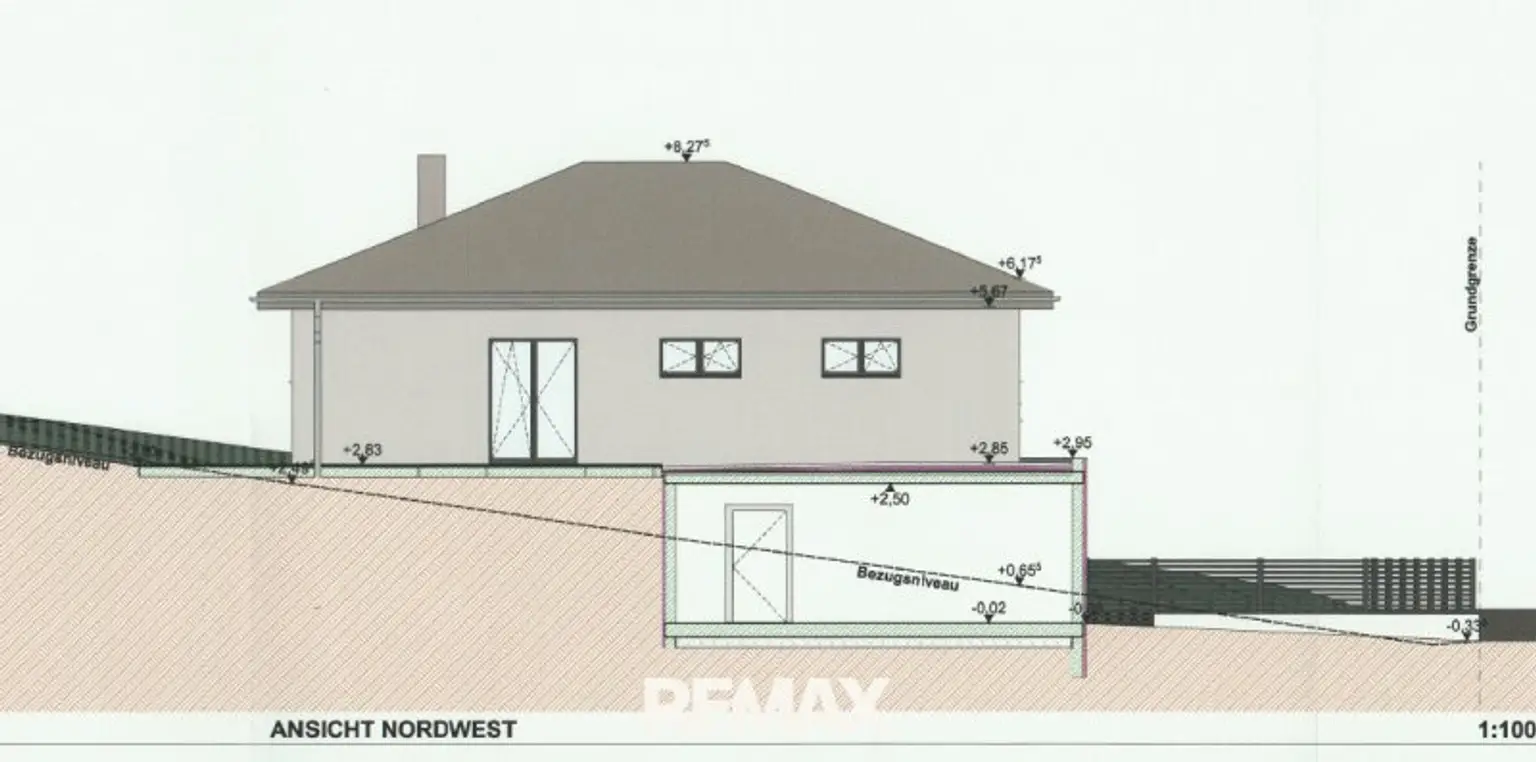 Plan Ansicht Nordwest