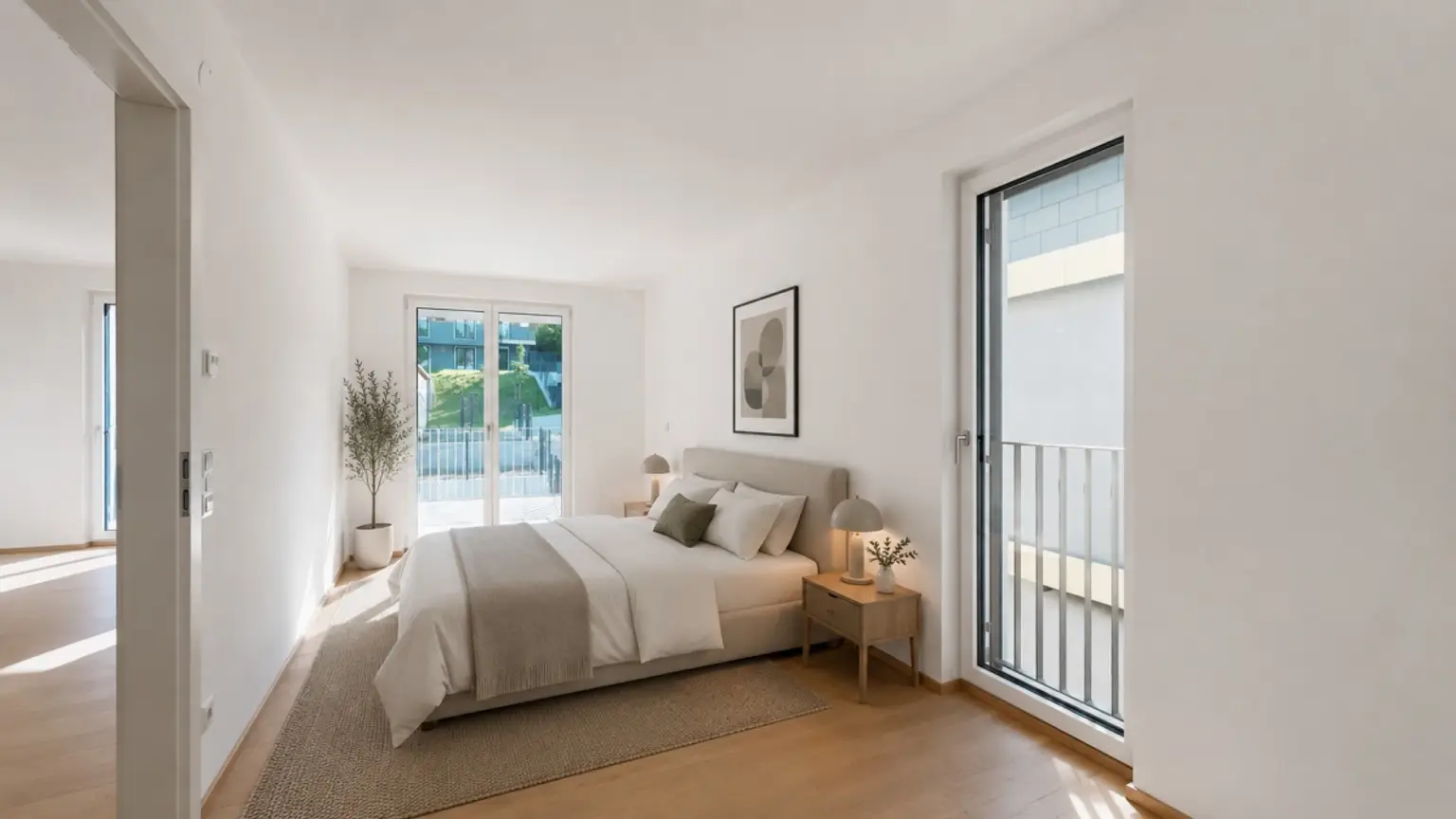 Visual Schlafzimmer | ZWEI Zimmer mit BALKON ++ GRÜN & RUHIG | Prima Service Immobilien