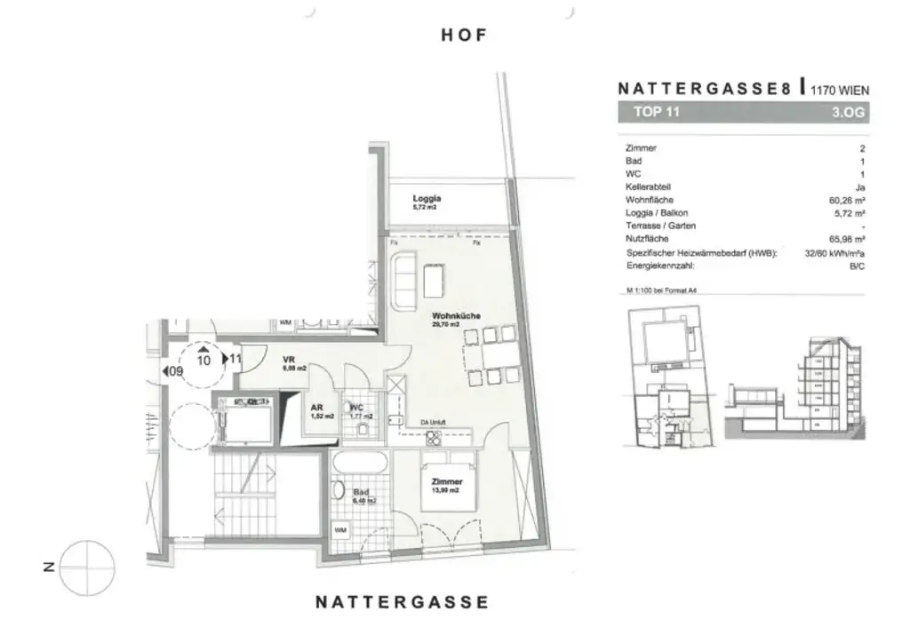 HERNALS - HERRLICHE 2-ZIMMER-WOHNUNG MIT LOGGIA IN OST-AUSRICHTUNG