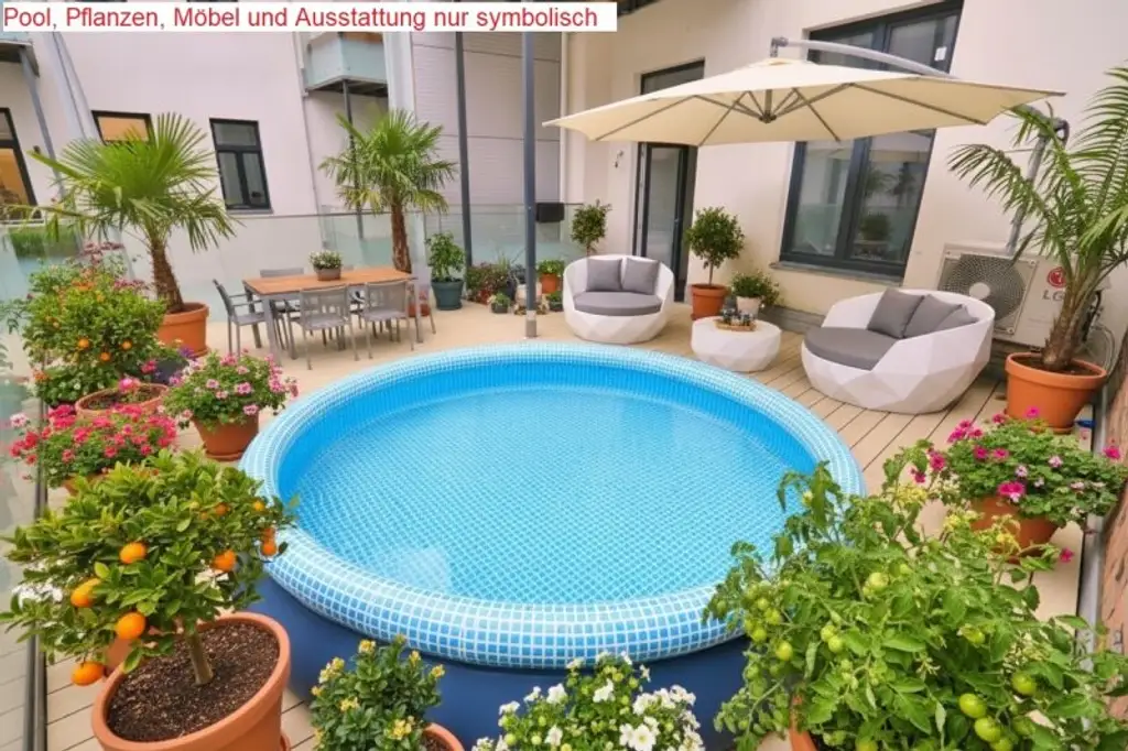 SIEBENBRUNNENPLATZ: Wohnküche + 2 Zimmer + 32 m² Terrasse (neben neuer U2-Station Reinprechtsdorfer Straße)