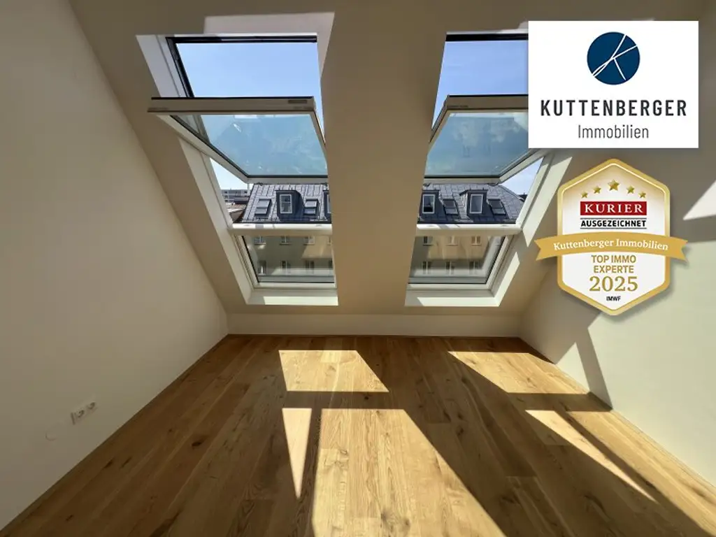*Superprojekt: ''Über den Baumwipfeln" TOP 51 MIT BALKON + PANORAMA-DACHTERRASSE & WIEN-BLICK
