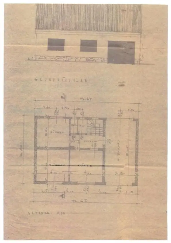 Ansicht Straße_ Grundriss Straßenseite