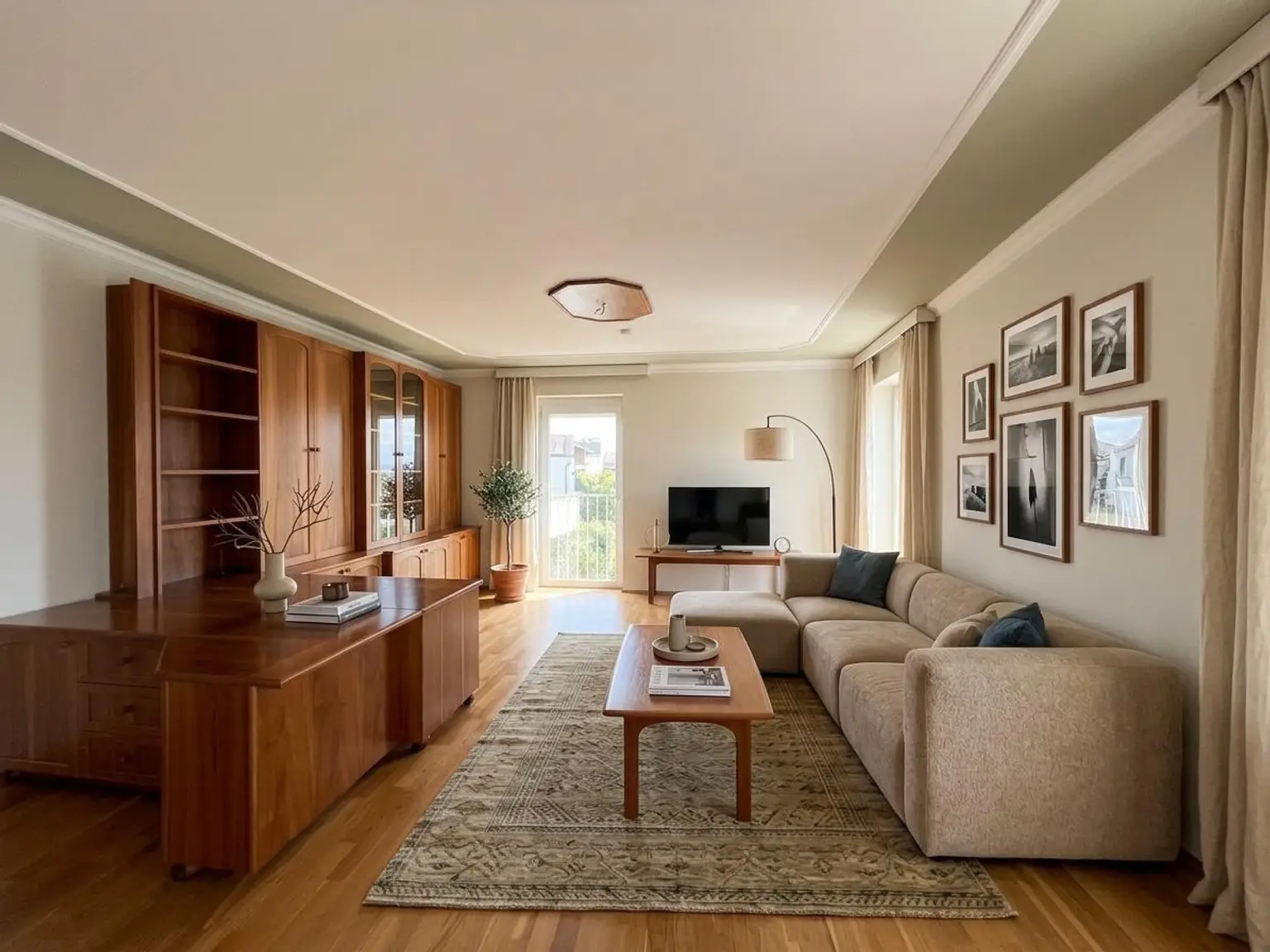 Wohnzimmer virtuell gestaged