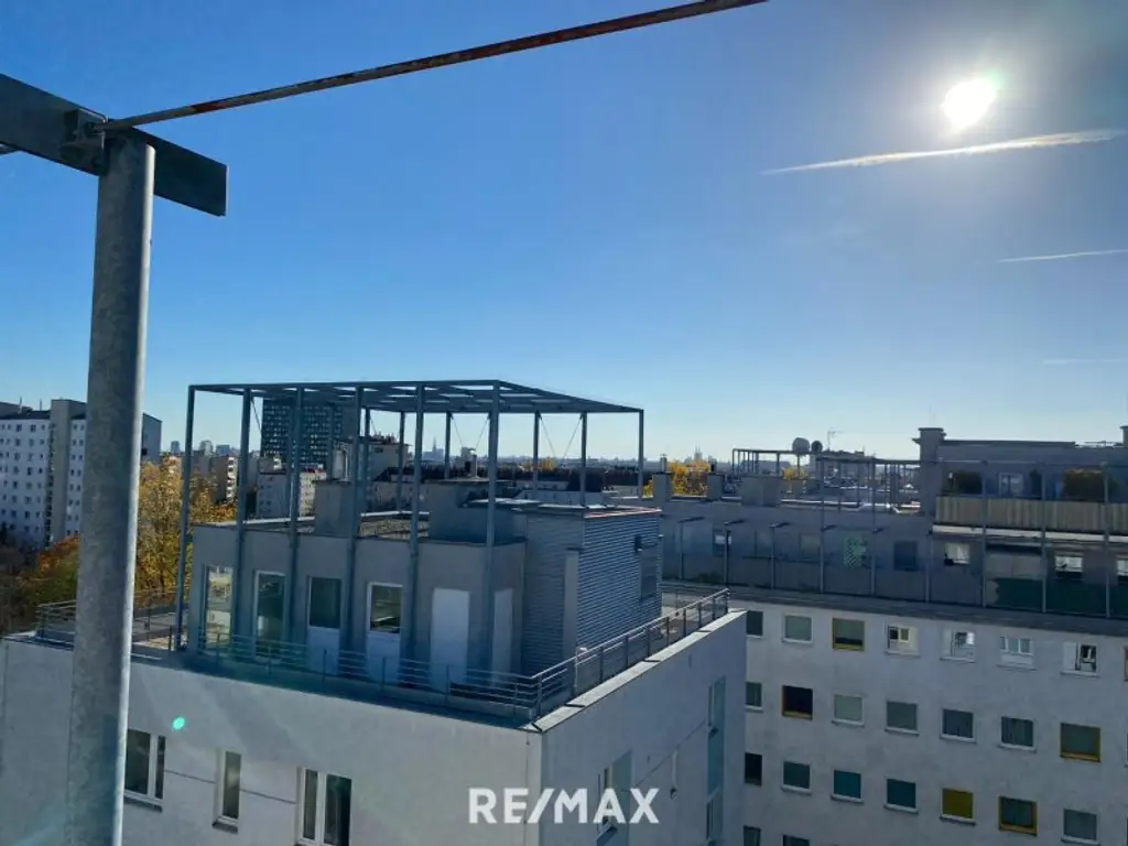DG-Wohnung mit 2 Terrassen auf Wohnebene und phänomenalem Fernblick über Wien
