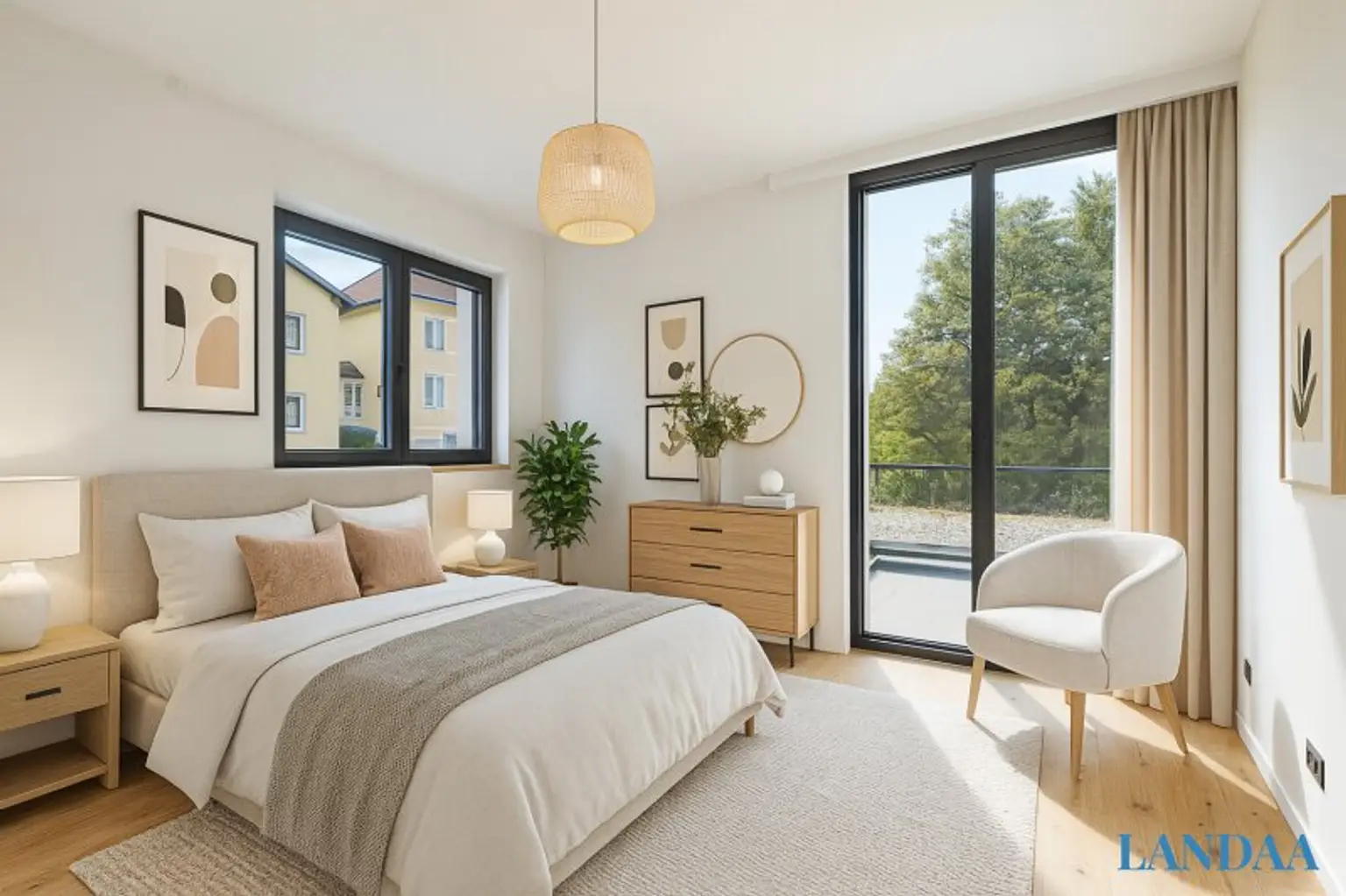 Exklusives, modernes Traumhaus mit großzügigen Glasflächen und Grünblick