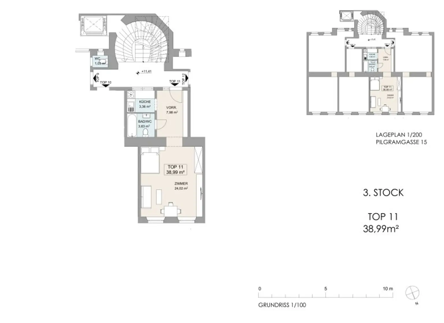 U4 PILGRAMGASSE: stilvoll sanierte Garconniere im schön sanierten Altbau mit separater Küche Nähe Naschmarkt