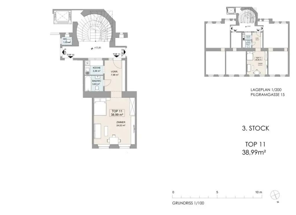 U4 PILGRAMGASSE: stilvoll sanierte Garconniere im schön sanierten Altbau mit separater Küche Nähe Naschmarkt