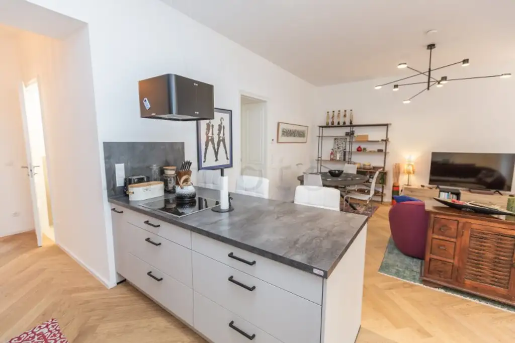Fasanviertel: Moderne 3-Zimmer-Wohnung mit 2 Bädern und 21 m2 Südloggia, Erstbezug 2024