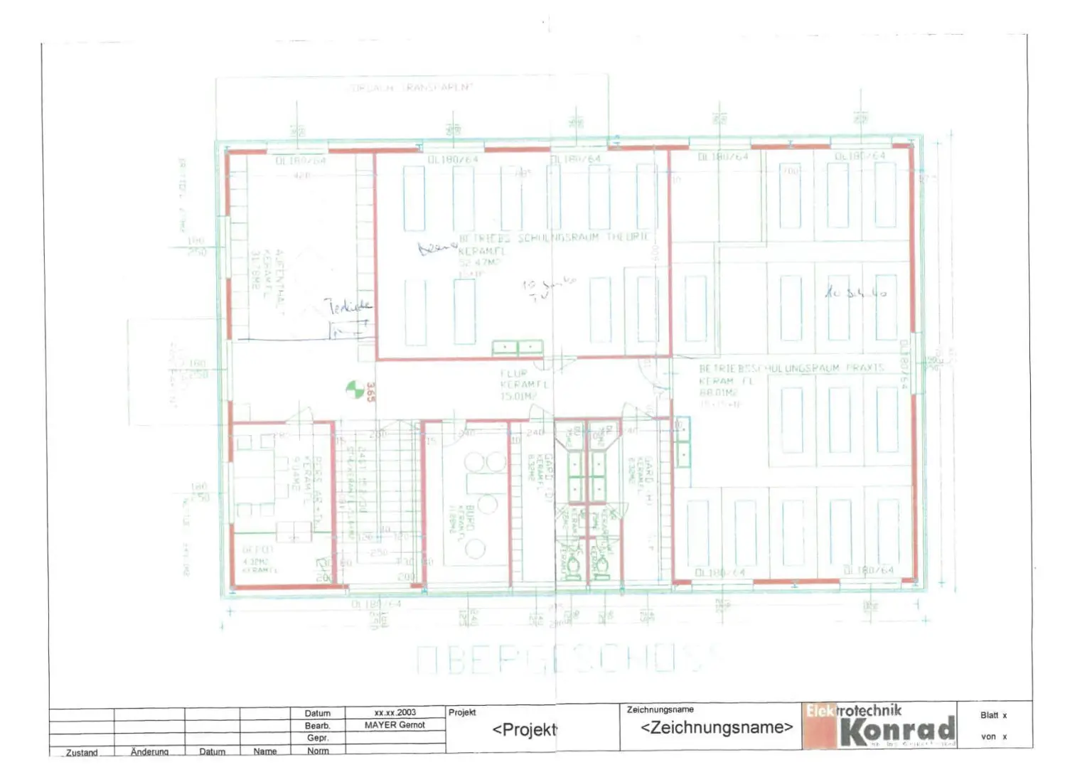 Plan Obergeschoss