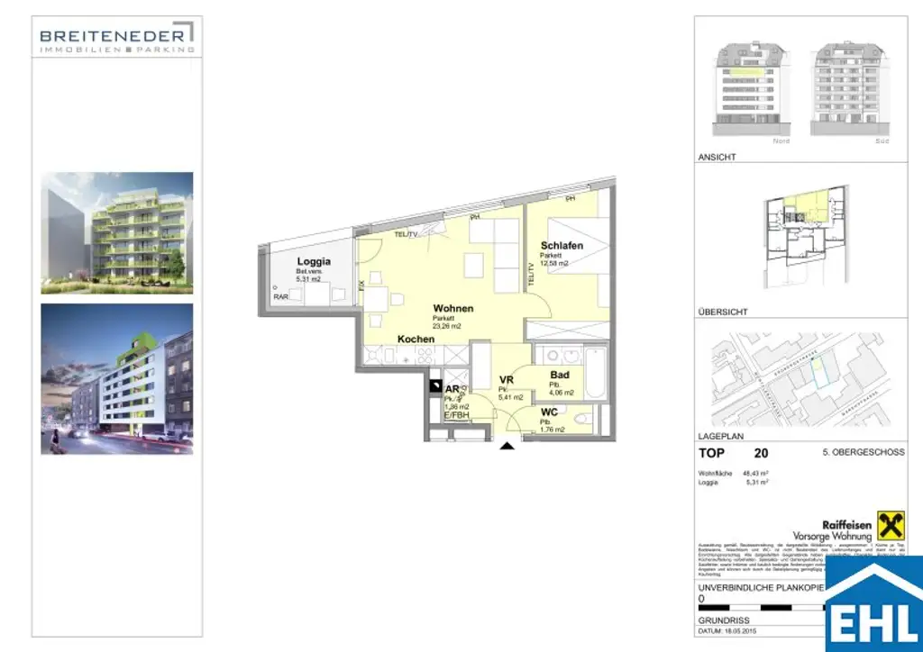 Freundliche 2 Zimmerwohnung mit Loggia in zentraler Lage