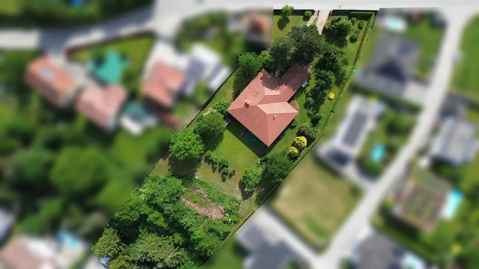 Drohnenaufnahme Grundstück