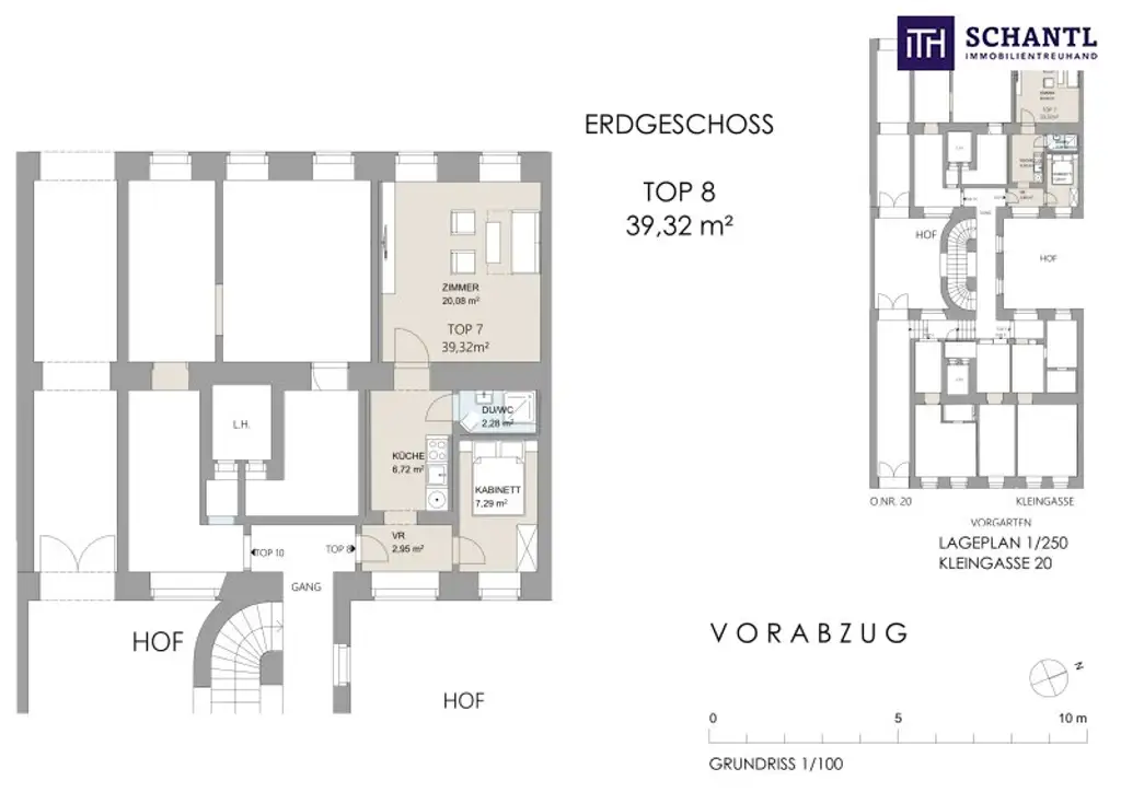 Kleinformat mit Wow-Effekt - Blick ins Grüne, U-Bahn ums Eck! Entzückende Kleinwohnung im ruhigen Hoftrakt! 2 toll aufgeteilte Zimmer + Angenehme Ruhelage in 1030 Wien + Schönes Altbauhaus!
