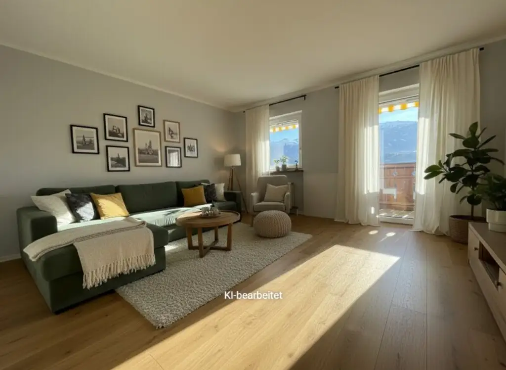 *geräumige 3 Zimmer Wohnung mit extra Küche, Balkon und Garage! Super schöne Aussicht inkludiert!