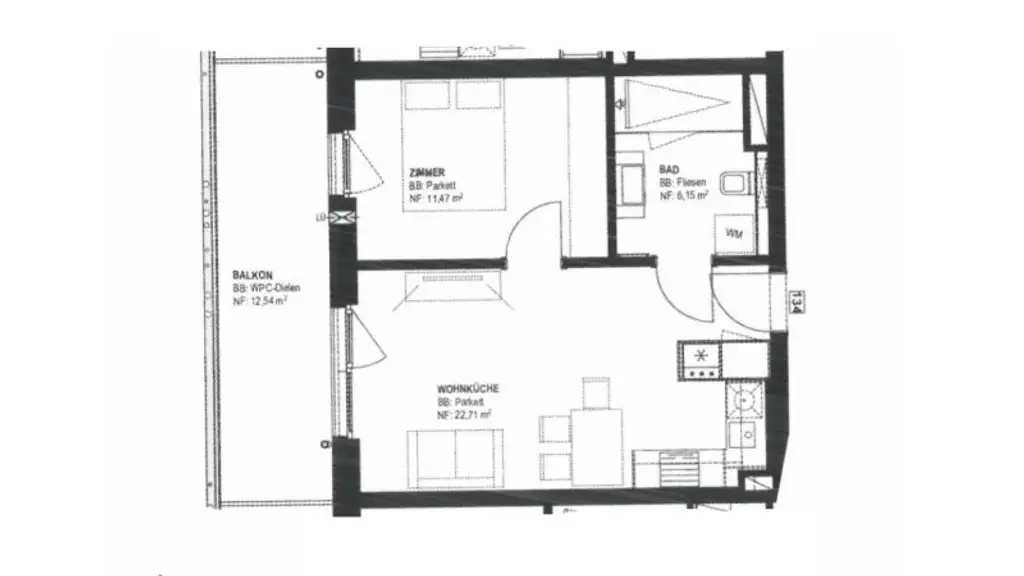 Pauschalmiete inklusive Warmwasser, Heizung & Kühlung - Moderne 2-Zimmer-Wohnung mit großzügigem Balkon und stilvoller Ausstattung
