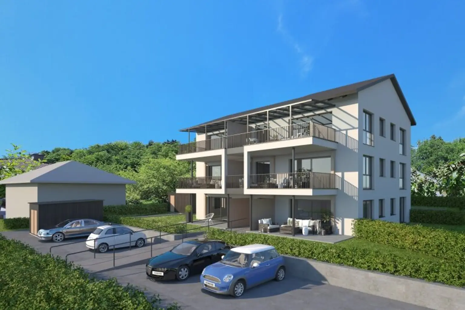 Reifnitz: Wohnung 200 Meter vom See weg, 100% Wörther See Blick, nur 6 Wohneinheiten mit Lift !