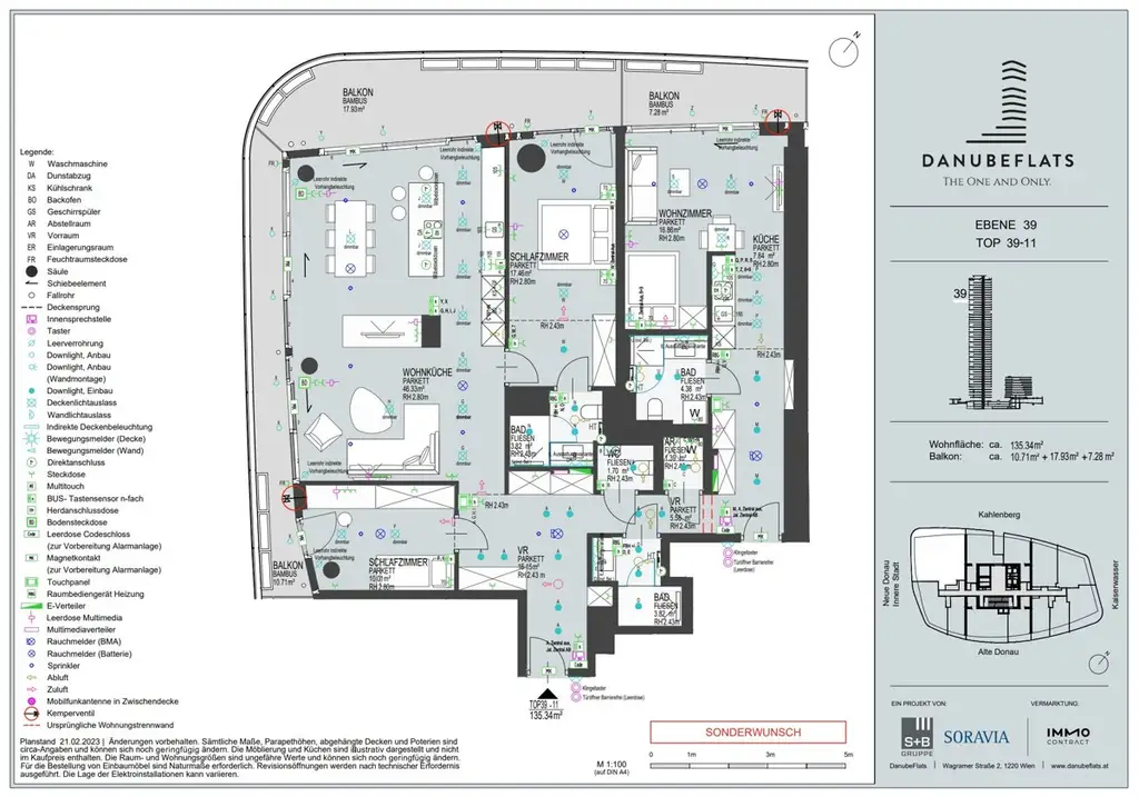 Ausblick wohin das Auge reicht: Geräumiges Apartment mit Annehmlichkeiten (Gym, Pool, Spa, Lounges,)