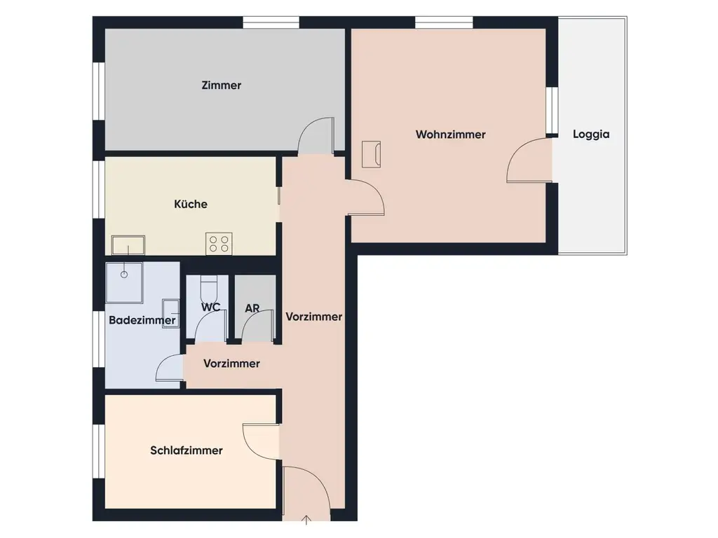 82 Quadratmeter, Loggia, Garage in Enzersdorf