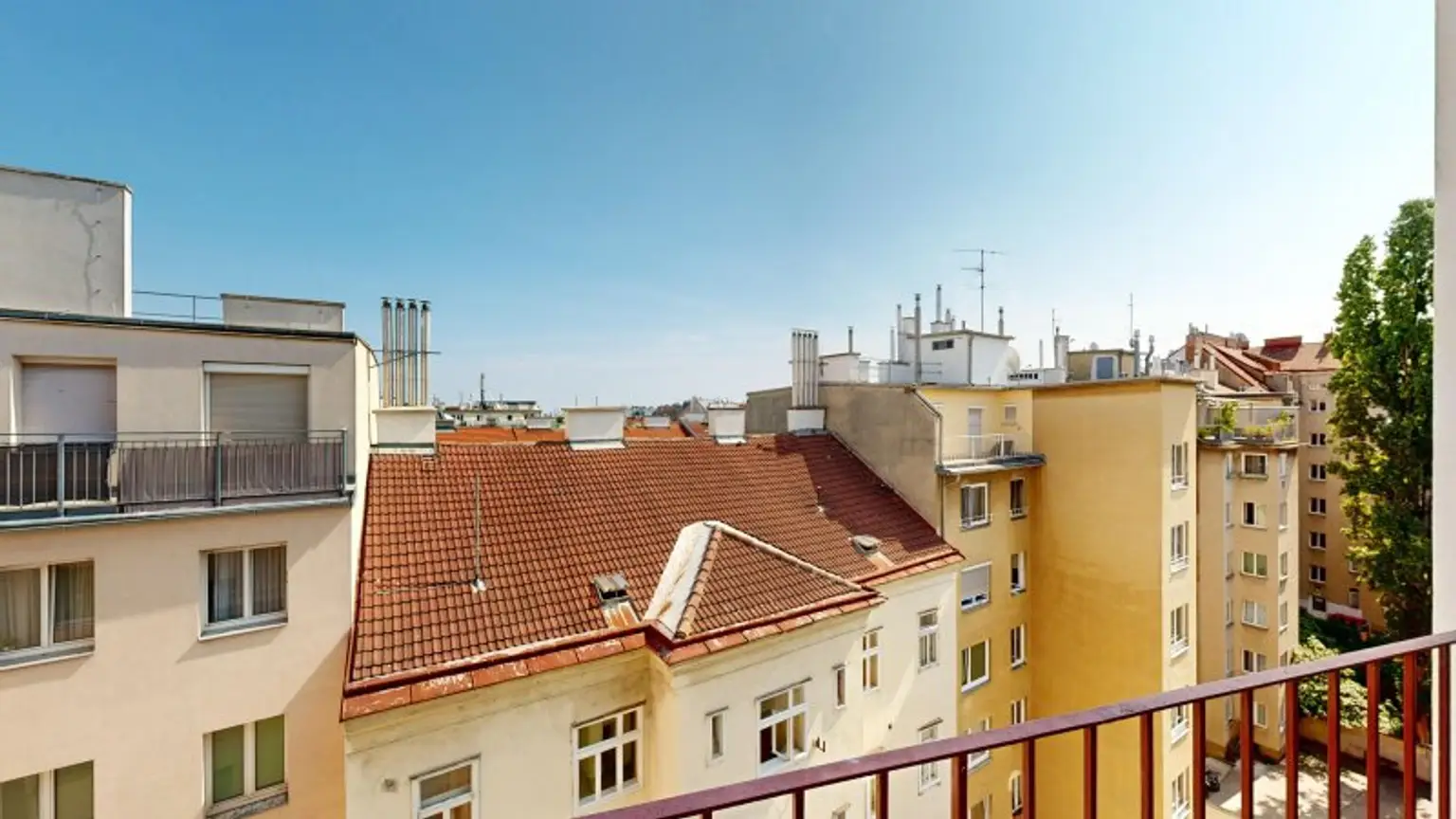 Blick vom Balkon