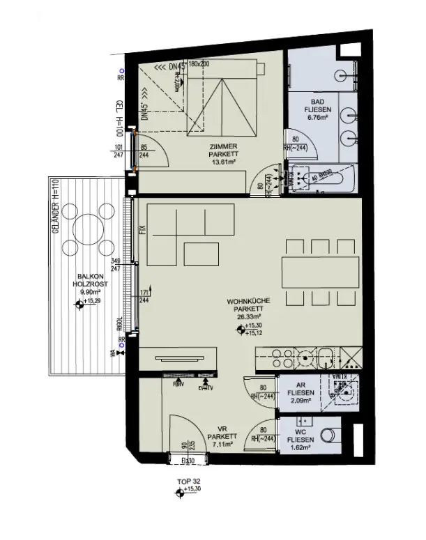 NEW! Modernes Dachgeschoss mit großer Loggia und Weitblick. ERSTBEZUG!