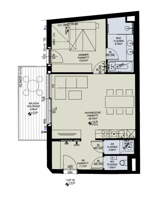 NEW! Modernes Dachgeschoss mit großer Loggia und Weitblick. ERSTBEZUG!