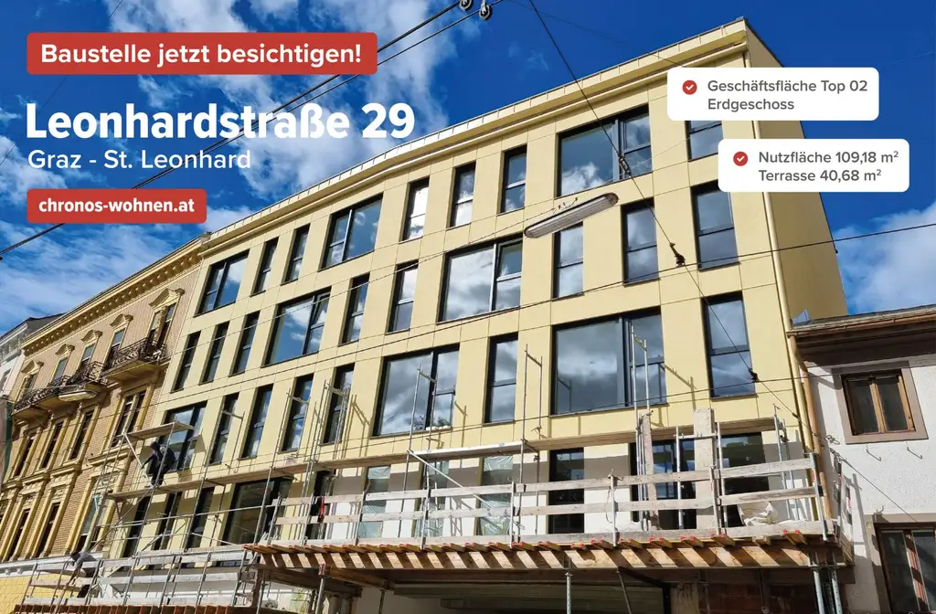 PROVISIONSFREI! Erdgeschoss - Gewerbefläche direkt in der Leonhardstraße 29!