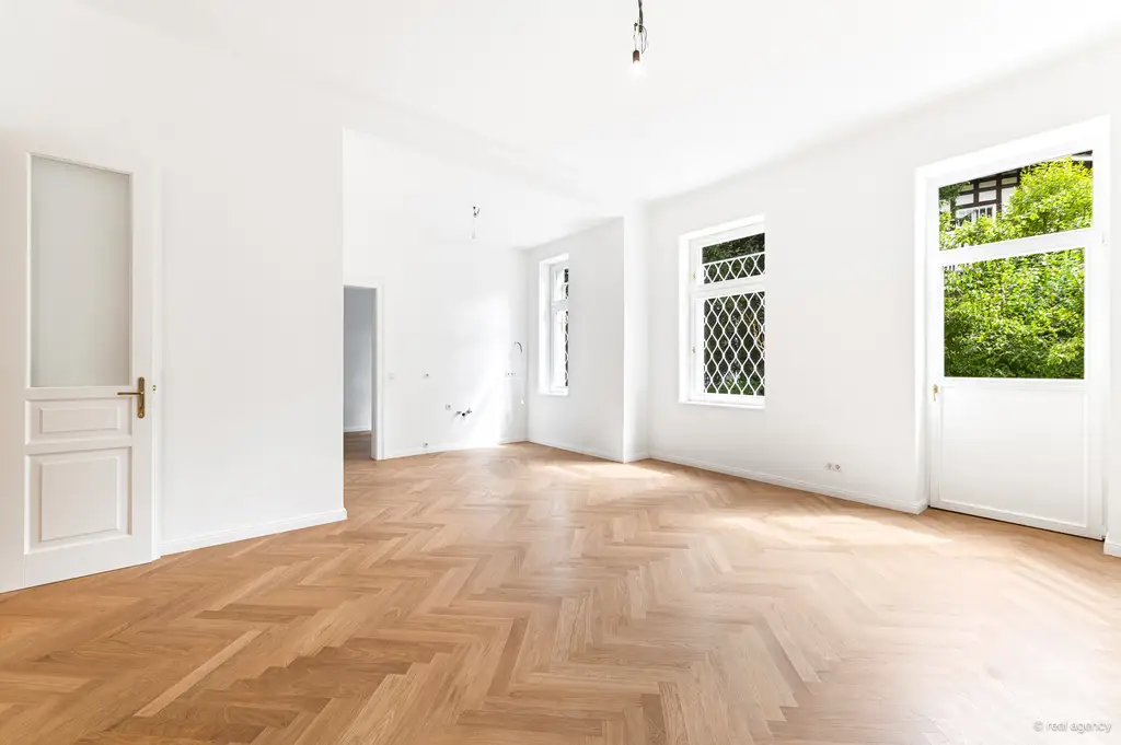 Altbau trifft Grünidylle I 3 Zimmer Gartenwohnung mit Veranda