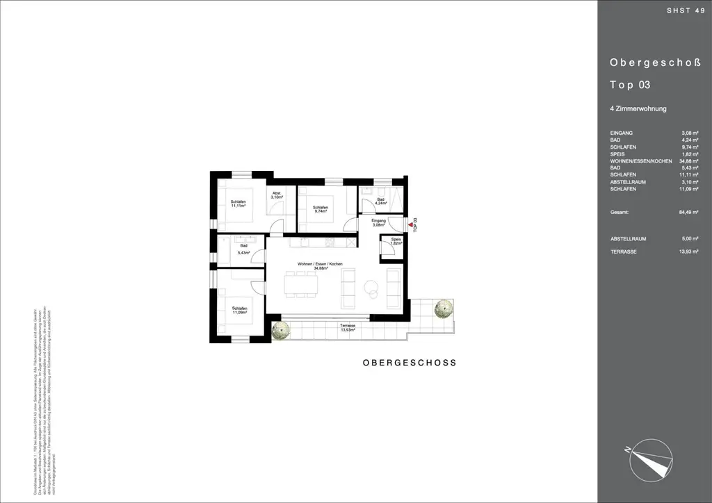 Kernsanierte 4 Zimmer Wohnung mit großem Balkon
