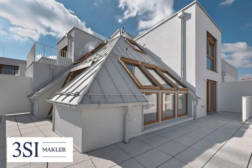 The Temptation: Modern und hochwertige Dachgeschosswohnung mit weitläufiger Terrasse - Nähe Kutschkermarkt
