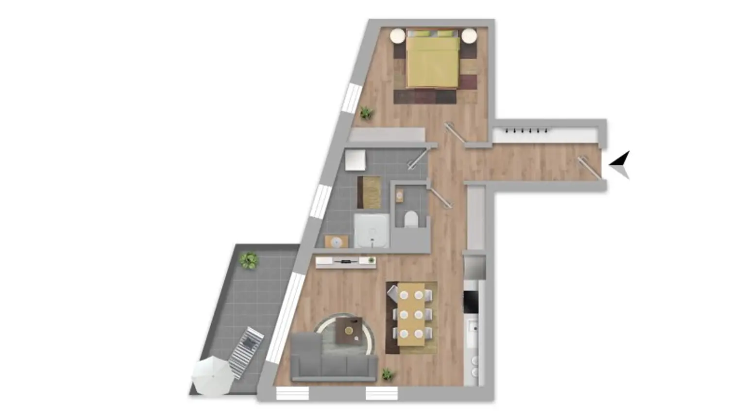 Rückzugsort über den Dächern – Erstbezug mit Loggia & Gemeinschaftsterrasse | ZELLMANN IMMOBILIEN