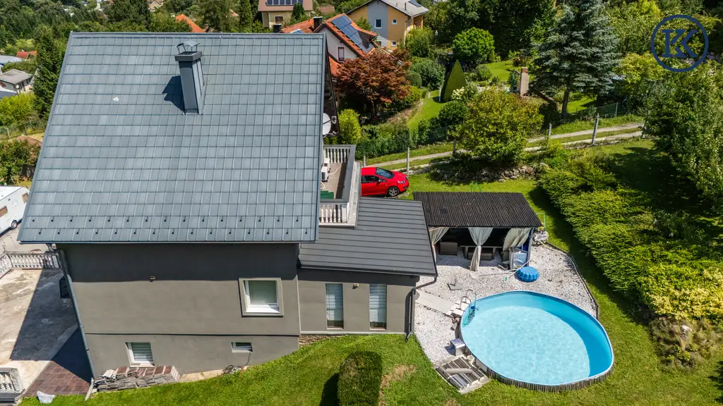 Vielseitiges Wohnhaus mit Garten, Pool & Ausblick – Ruhelage in Eichgraben